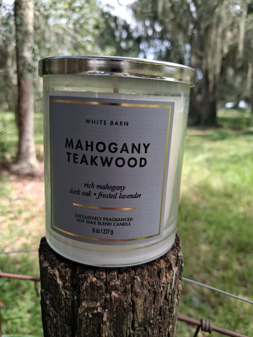White Barn Mahogany Teakwood jar candle